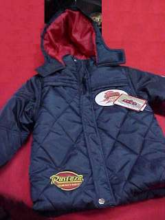 NWT Unisex Navy Quilted Fiberfill Jacket DISNEYS CARS  