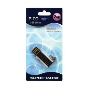  Super Talent Pico Mini C 2GB USB2.0 Flash Drive (Black 