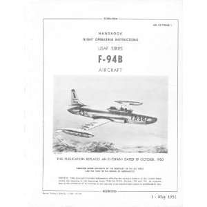  Lockheed F 94 B Aircraft Flight Manual Lockheed Books