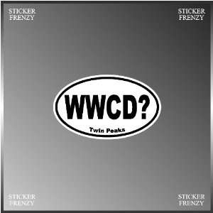 Twin Peaks What Would Coop Do Funny Vinyl Decal Bumper Sticker 3 X 5