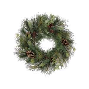  24 Mixed Pine/Pine Cone/Twig Wreath Green Brown (Pack of 