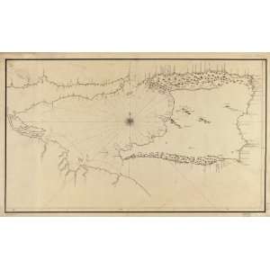  1700s map of Trinidad & Tobago, Trinidad,