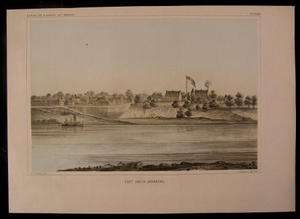 Fort Smith, Arkansas beautiful 1856 U.S. Railroad Survey antique 