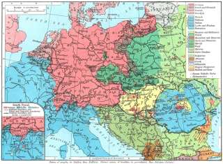   of map Peoples of Central Europe in 1929; Inset map of South Tyrol