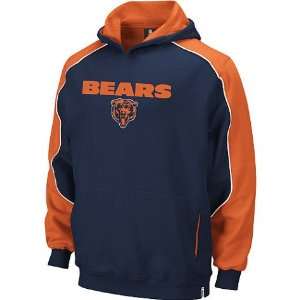    Mens Chicago Bears Navy Arena Hooded Sweatshirt