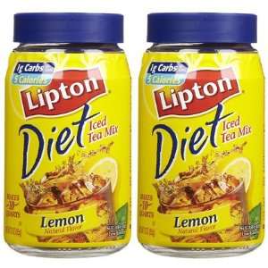  Lipton Instant Tea Mix, Diet, Lemon, 3 oz, 2 ct (Quantity 