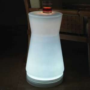  Lighted Table White Glass