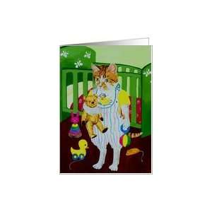  New Kitty (baby congratulations) Card Health & Personal 