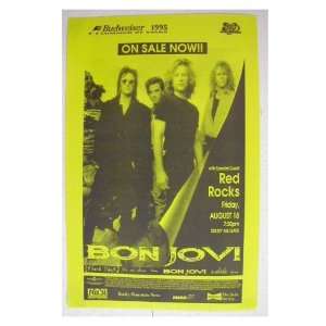 Bon Jovi Handbill Poster Band Shot With Red Rocks John Jon 