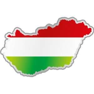  Hungary Magyarorszag Hungarian map flag car bumper sticker 