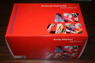 18 Minichamps ART CAR Andy Warhol BMW M1 #76 1979 Lemans NEW 