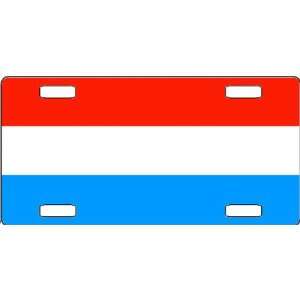Luxembourg Flag Vanity License Plate