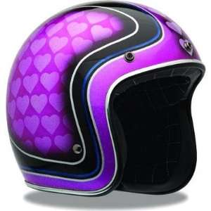   500 Open Face Motorcycle Helmet XX Large Heart Breaker Automotive