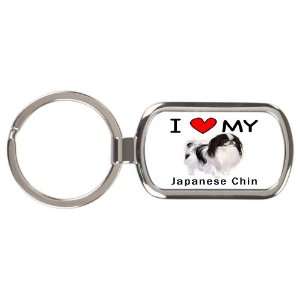  I Love My Japanese Chin Key Chain