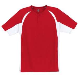  Badger Hook Placket Custom Baseball Jerseys RED/WHITE 