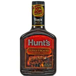 Hunts Squeeze Bottle Honey Hickory Barbecue Sauce 21.6 oz  