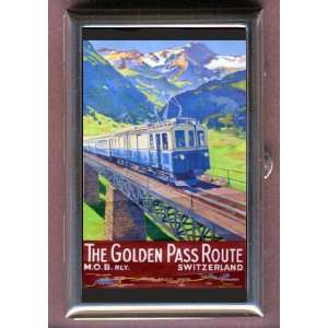  1930 TRAIN POSTER SWISS Coin, Mint or Pill Box Made in 