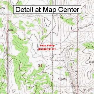  USGS Topographic Quadrangle Map   Sage Valley, Idaho 