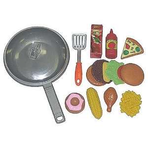  Like Home 16 Piece Play Food Set with Frying Pan  Lunch Toys & Games
