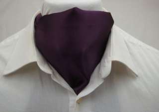 Mens Ascot Cravat Tie Purple Ascot Cravat Tie  