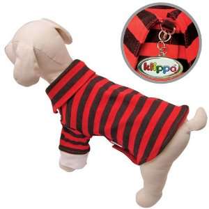  Cute Striped Collar Shirt for Dogs   with Double Sleeves 