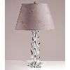   Table Lamp, Chrome and Clear Crystal, Silk Fabric, Laura Ashley  