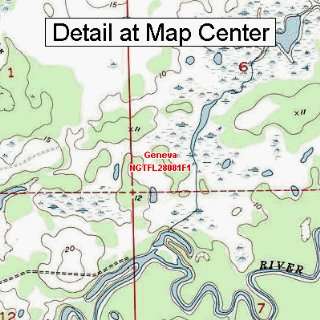 USGS Topographic Quadrangle Map   Geneva, Florida (Folded/Waterproof 