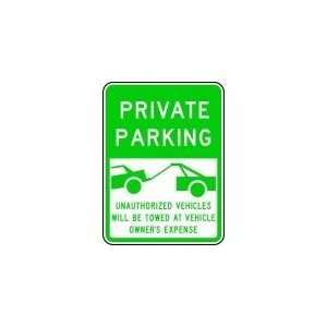 Lyle Parking Sign, Private Parking, 18 X 12 In   3PNR7 