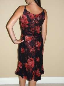 TULEH Rose Print Double Layer Silk Dress 8 NWT $1750  