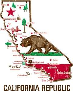 California State Outline Map T Shirt All Sizes & Colors New  