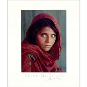    Signed National Geographic Afghan Girl Poster