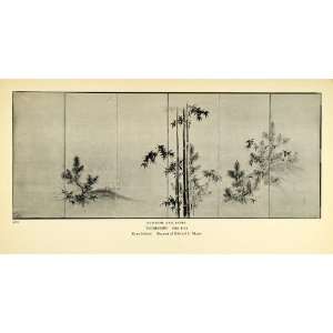  1935 Print Bamboo Pine Tsunenobu Kano Edward Morse Scenery 