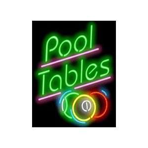  Pool Tables Neon Sign w/ Balls Patio, Lawn & Garden