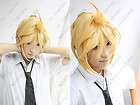 Kagamine Rin / Len VOCALOID Short Cosplay Wigs Blonde Wig + Hairnet