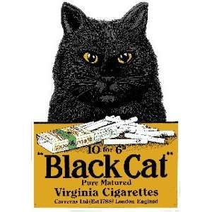  Black Cat Cigarettes Porcelain Refrigerator Magnet 