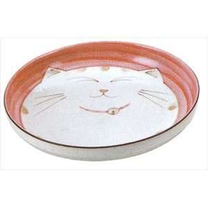  Smiling Pink Cat Porcelain Deep Dish 8 1/2in #HY58/P 