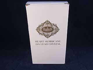 Shannon Lead Crystal Heart Hurricane Votive Candle New  