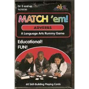  MatchEm Adverbs Language Arts Rummy Game Toys & Games