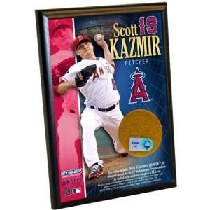  Scott Kazmir Plaque with Used Game Dirt   4x6 Patio, Lawn 