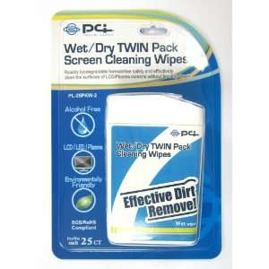  Wet/Dry TWIN pack Anti print reducing screen cleaning wipes for iPad 