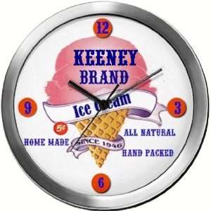 KEENEY 14 Inch Ice Cream Metal Clock Quartz Movement 