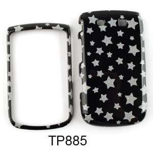 Blackberry Torch 9800 Glitter Stars on Black Hard Case/Cover/Faceplate 