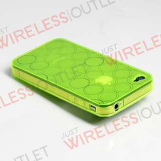 TPU Silicone Case Cover for ATT Apple iPhone 4 4G Green  