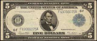   DOLLAR BILL FEDERAL RESERVE NOTE ATLANTA Fr 867 OLD PAPER MONEY  