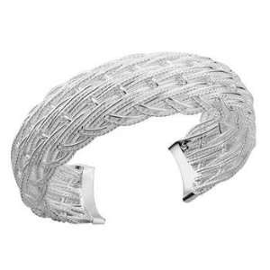  Trendy Silver Plated Woven Bangle Bracelet Cuff 
