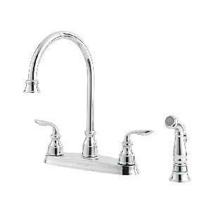 T36 4CBC Avalon Deck Mount Kitchen Sink Faucet Polished Chrome With 