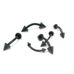  Blackline Curved Barbells With Cones Jewelry