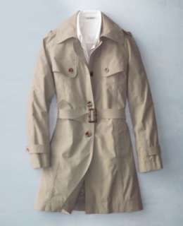    TravelSmith Womens Waterproof Belted Trench Beige XL Clothing