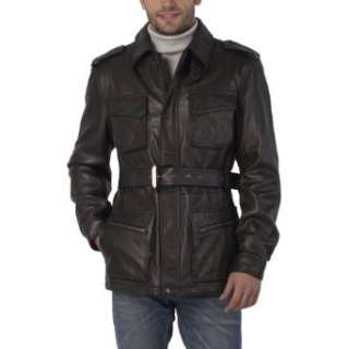  Mens Heritage New Zealand Lambskin Leather Trench Coat Clothing