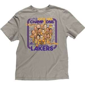  Lakers Adidas 2010 NBA Champs Gray Parade T Shirt Sports 